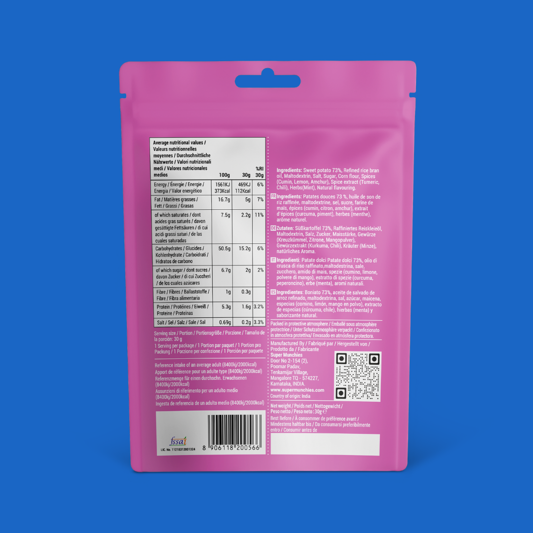 Chipsy z batatów o smaku chili i mięty