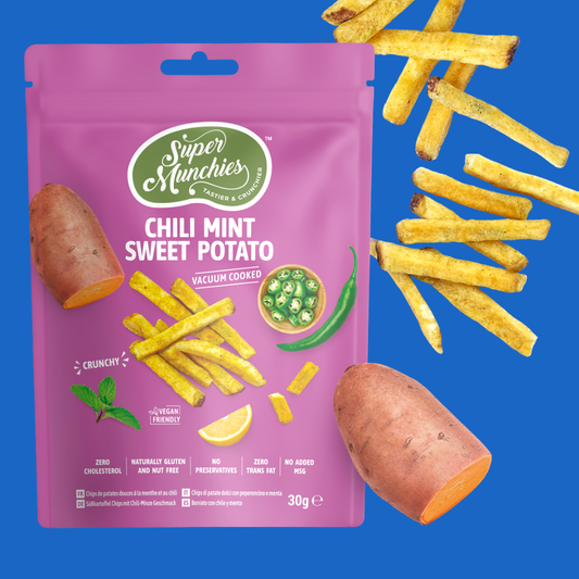 Chipsy z batatów o smaku chili i mięty