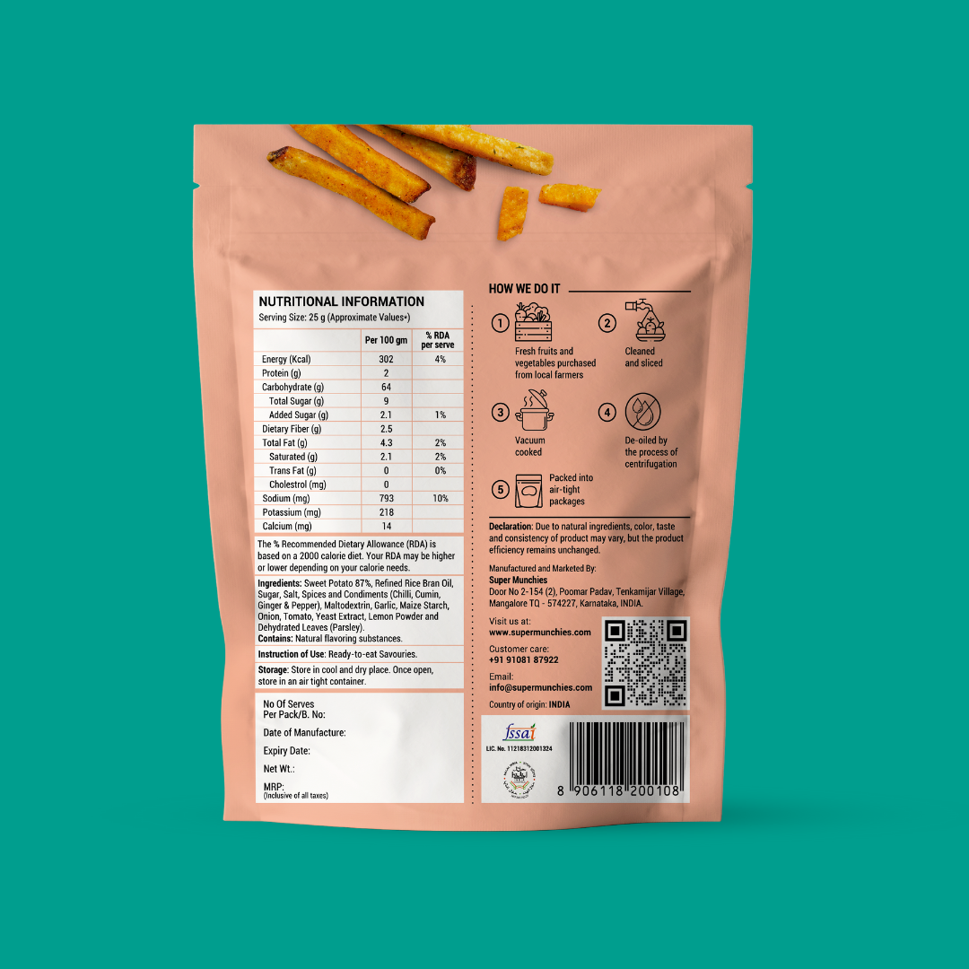 Chipsy ze słodkich ziemniaków Tandoori